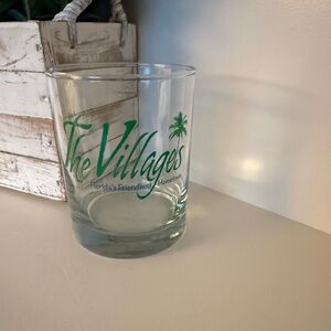 The Villages, Florida Souvenir Green Logo Clear Glass Rock Glass Tumbler